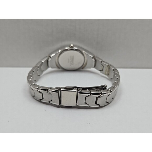 Tomax IBM Womens Quartz Watch Silvertone Tonneau White Dial Bracelet New Battery main image 9